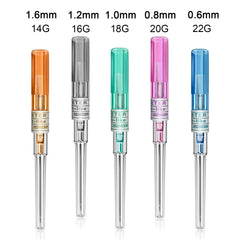 TONBAO 18G esterilizadas con gas de óxido de etileno para higiene confiable.