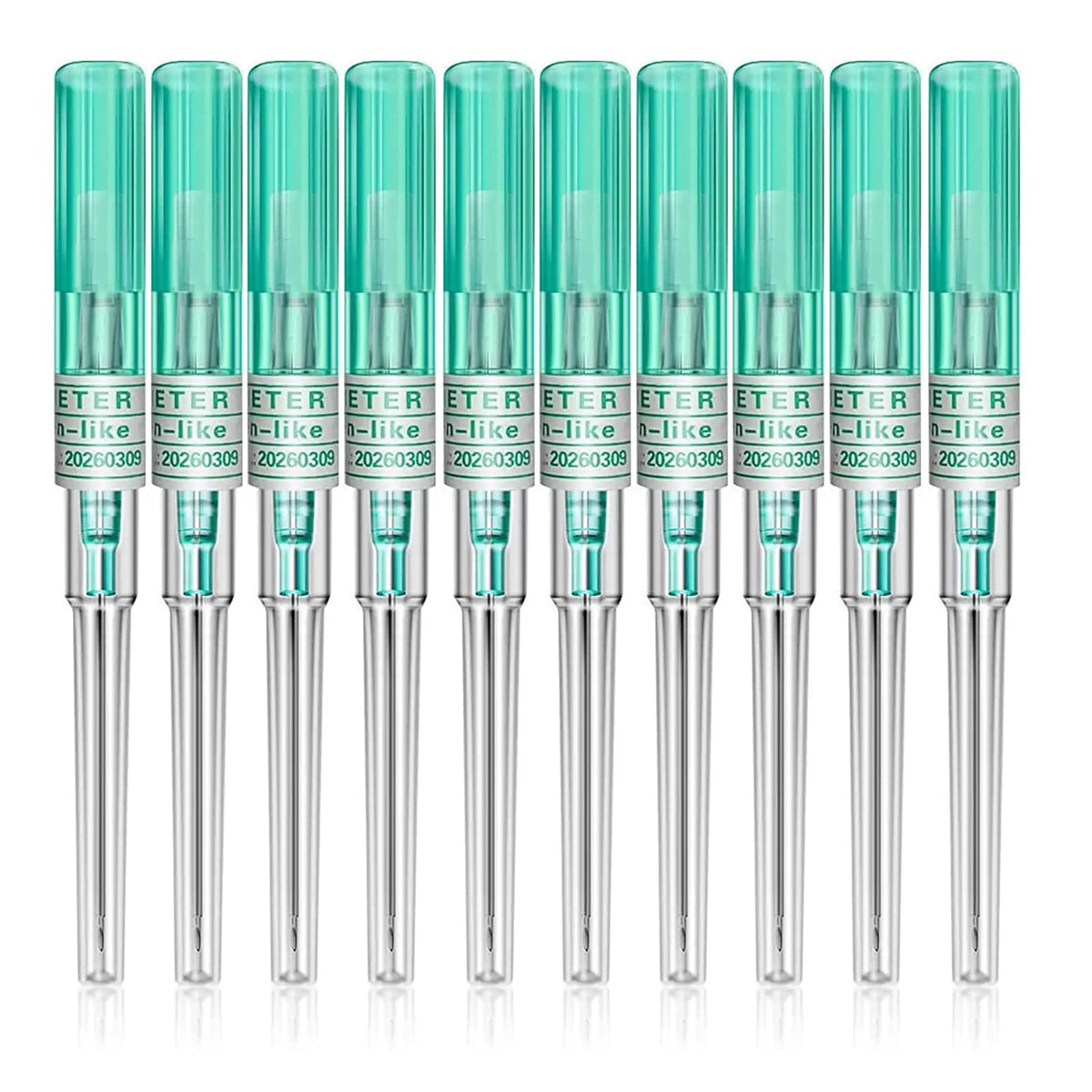 Agujas TONBAO 18G en empaque al vacío para perforaciones limpias y seguras.