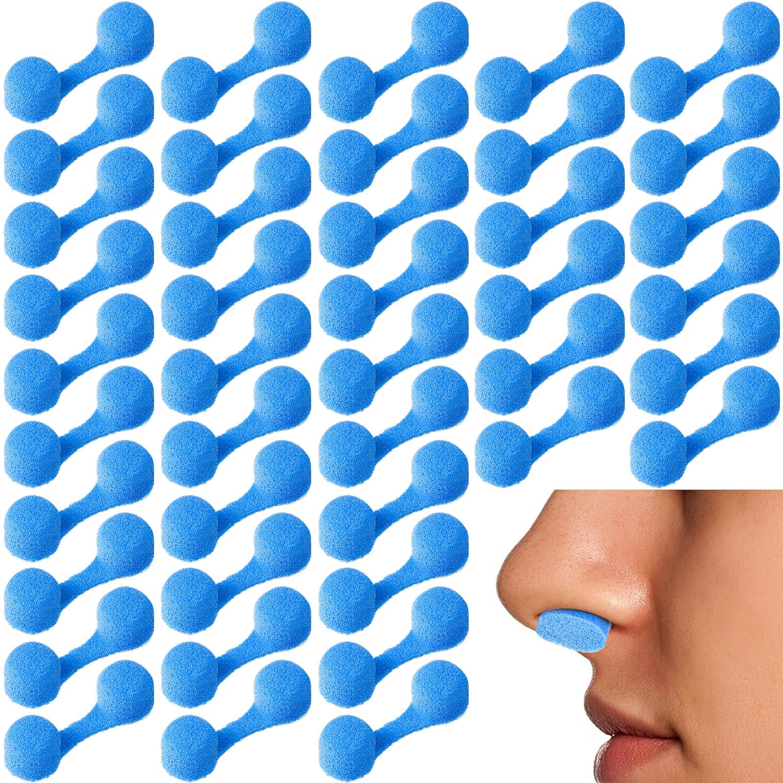 Filtro nasal desechable Tondiamo, paquete de 100 piezas para bronceado sin sol.
