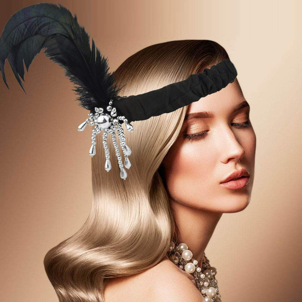 Tongcloud diadema flapper 1920s estilo vintage para disfraces
