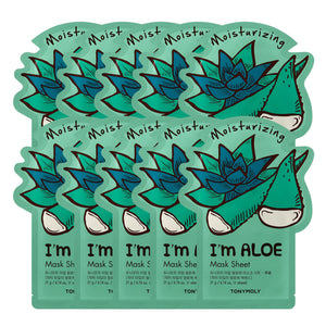 TONYMOLY Mascarilla facial de aloe: empaque práctico para uso diario