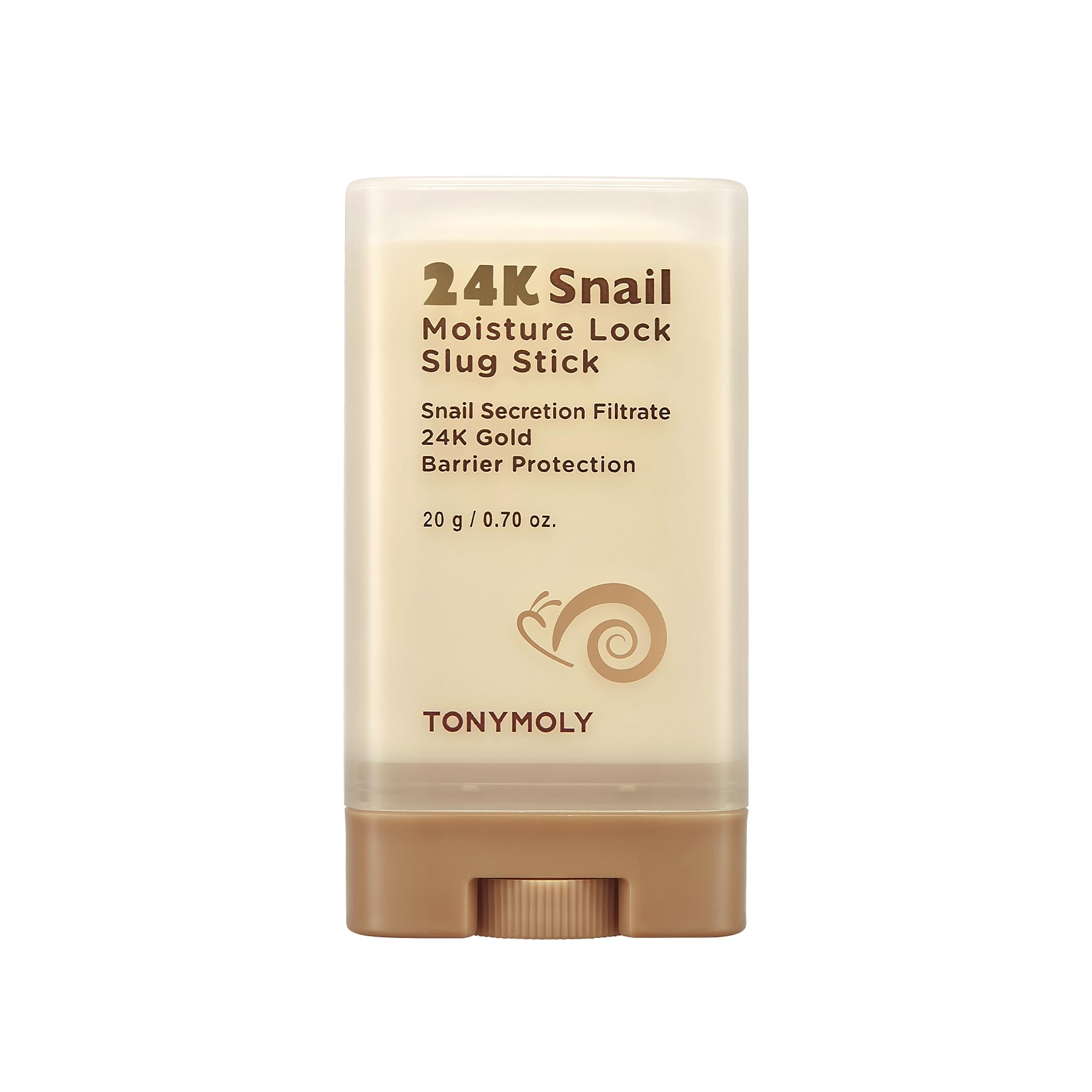 TONYMOLY barrita caracol 24k stick, hidratación rápida para piel suave durante el día.