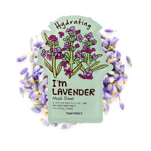 TONYMOLY mascarilla de lavanda en hoja, hidratación profunda para la piel