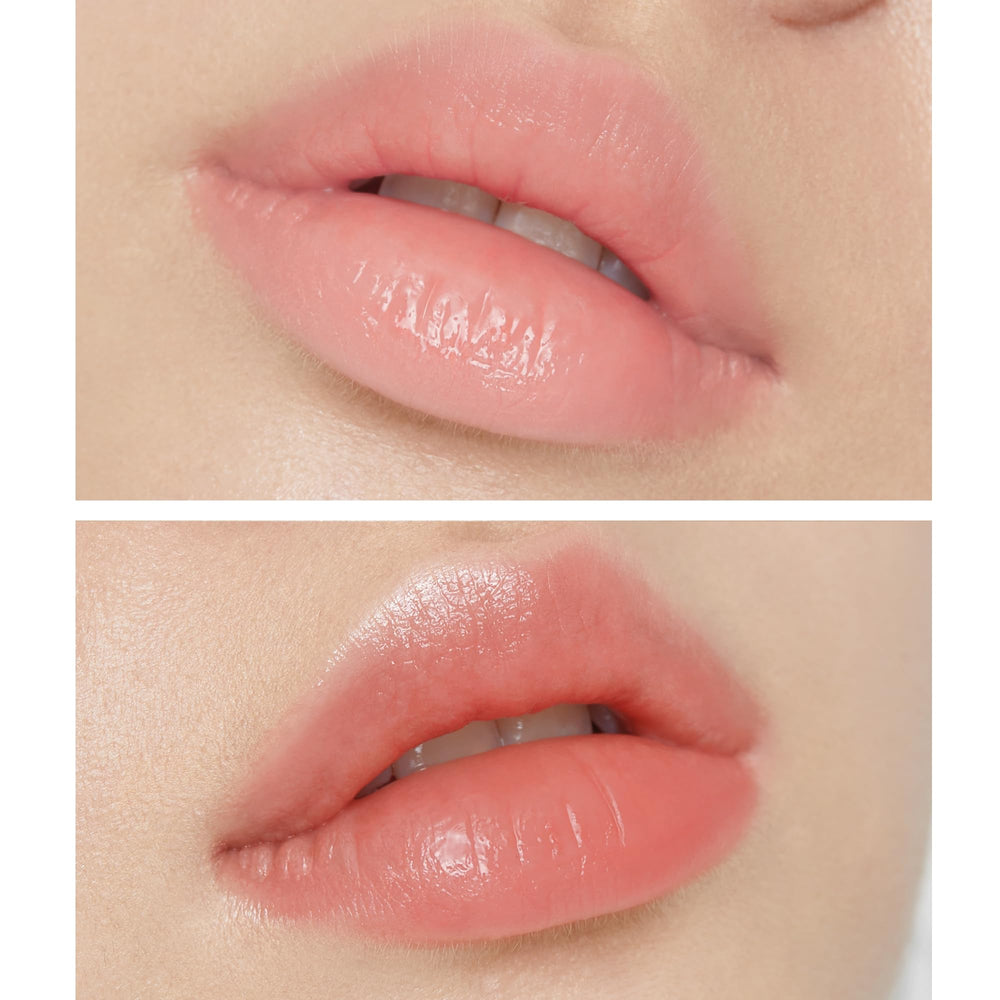 Textura suave del brillo labial para aplicar cómodamente