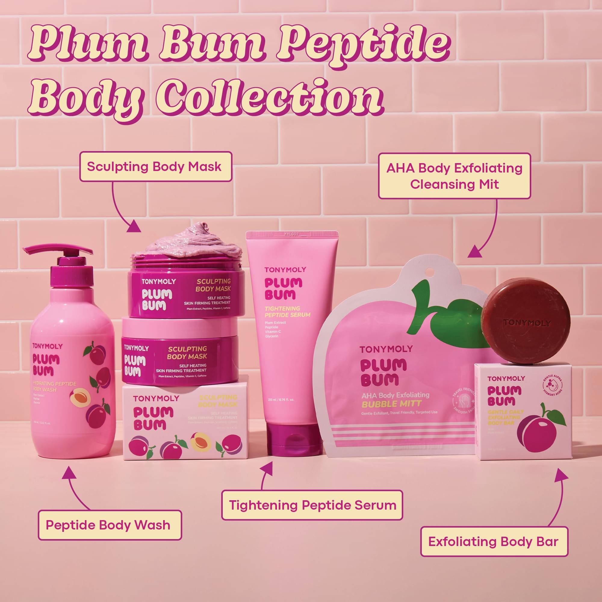TONYMOLY Plum Bum peptidos que apoyan la piel suave y revitalizada.