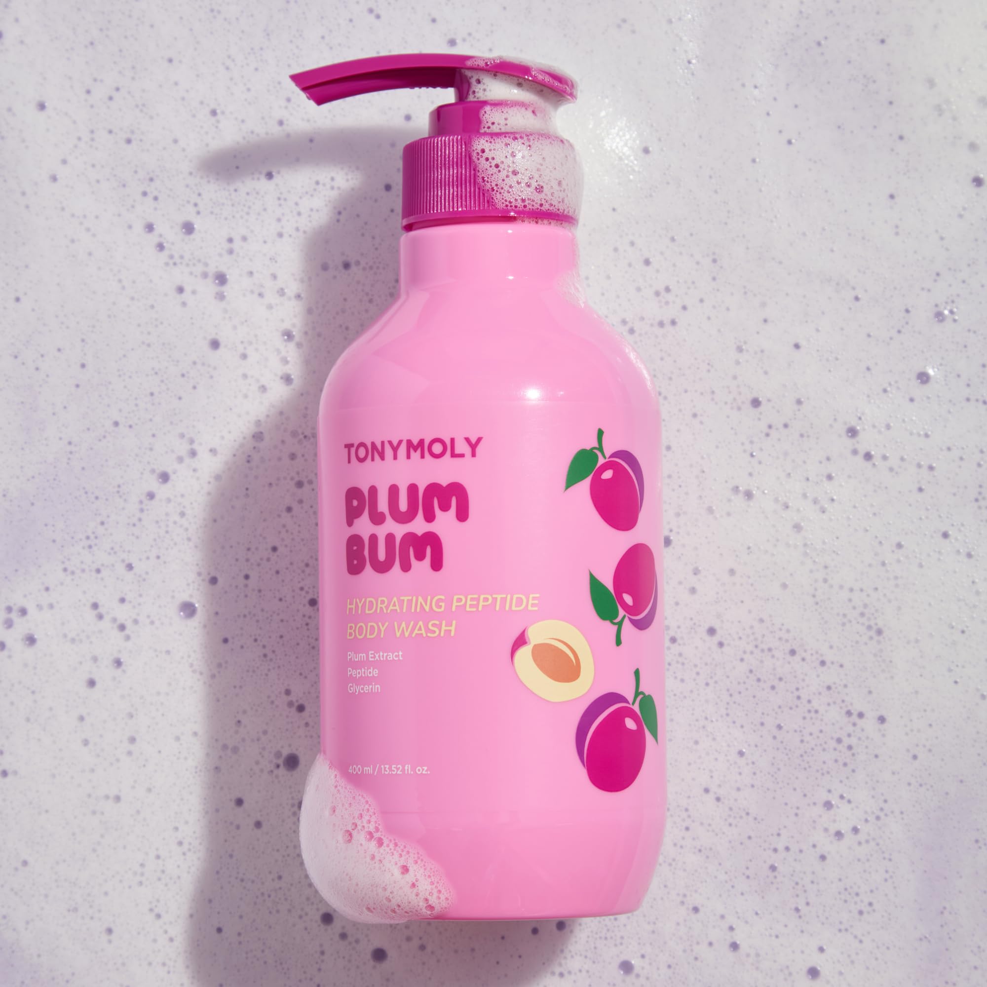 TONYMOLY Plum Bum textura-gel suave para limpieza delicada y agradable.