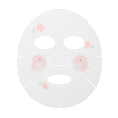 TONYMOLY Satine Hoppy Petals máscara rosa para calmar la piel.