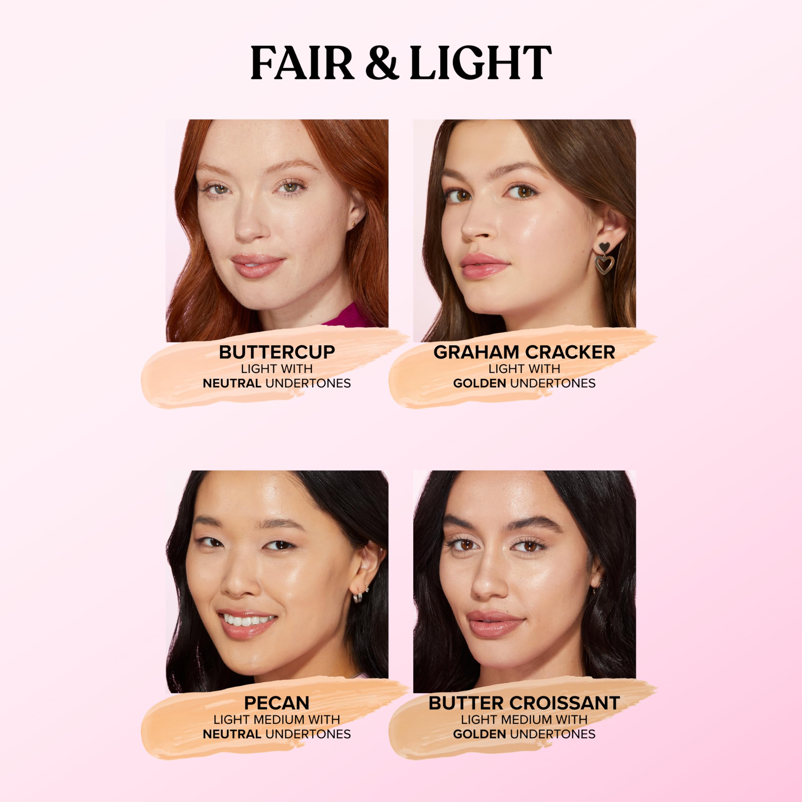 Too Faced Born This Way hidrata con ácido hialurónico y aloe vera.