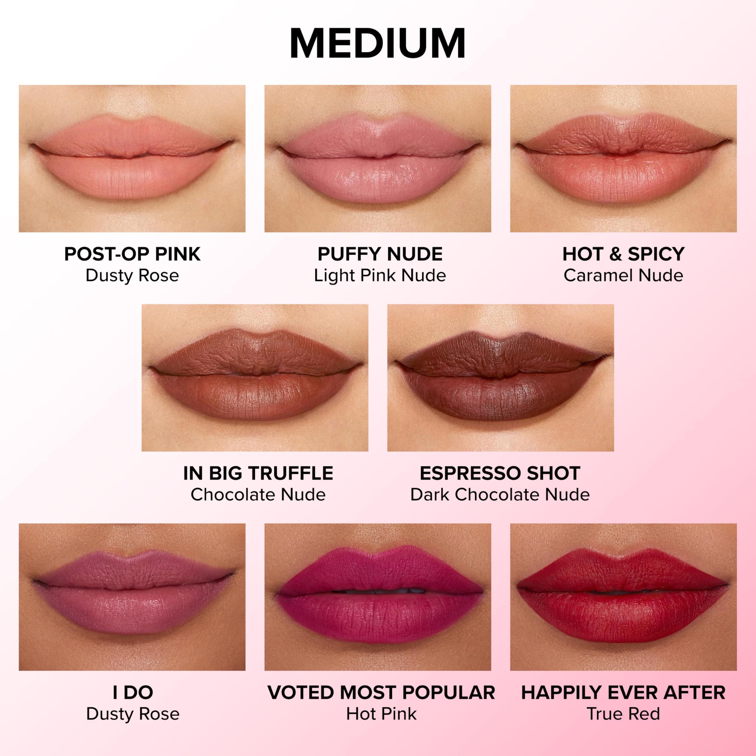 Too Faced inyccion-labial-extreme dibujo-reafirma-labios para un look más definido.