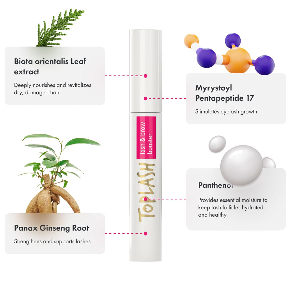 Toplash Serum cuida cejas y pestañas para un aspecto definido