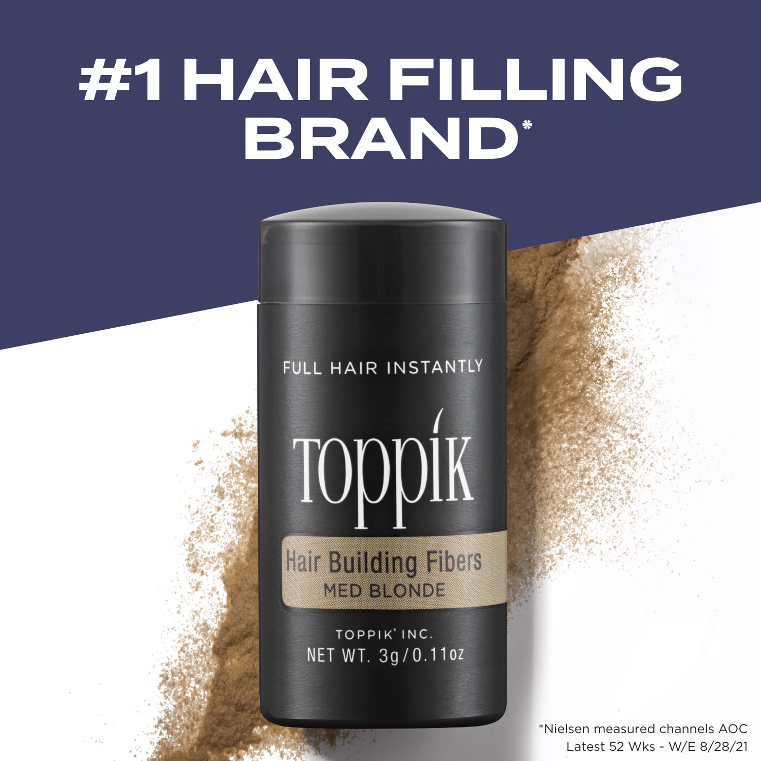 TOPPIK aplicación de fibras capilares que difumina áreas finas de forma natural.