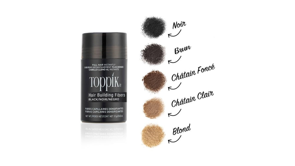 Toppik Fibras para cabello, aptas para hombres y mujeres.