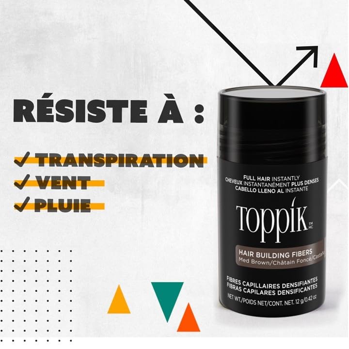 Toppik Fibras para cabello, mezcla natural con el cabello existente.