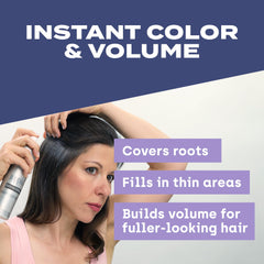 TOPPIK root touch-up spray in light brown conceals regrowth between color appointments.