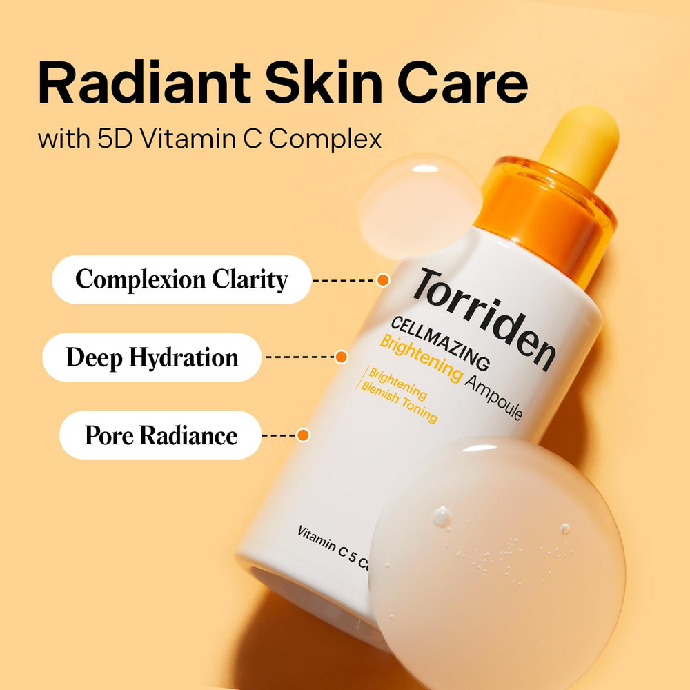 Torriden Cellmazing Vitamina C Ampolla: dosificador preciso para rutina diaria.