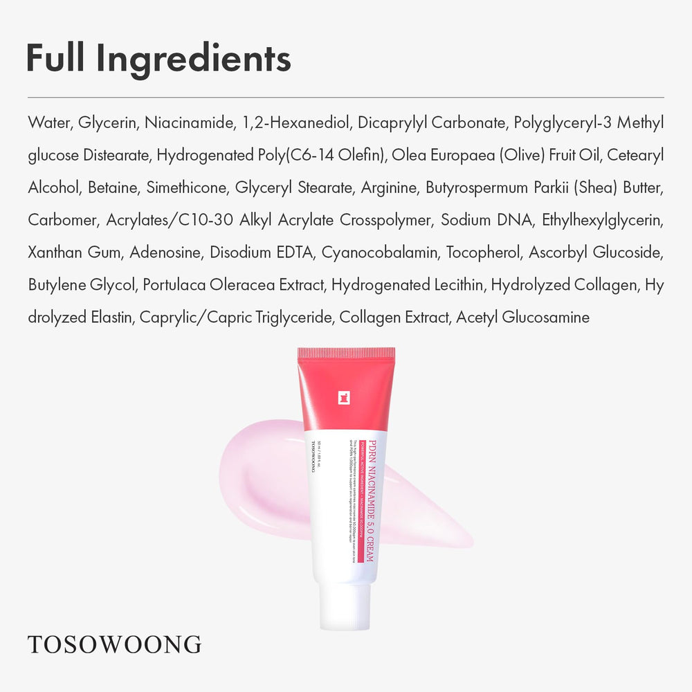 Uso diario con TOSOWOONG PDRN Niacinamide 5%, apta para piel sensible.