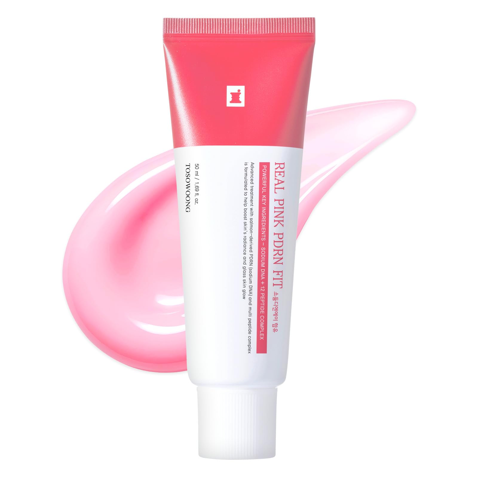 TOSOWOONG Real Pink PDRN Fit: mascarilla en aplicación para piel suave e hidratada