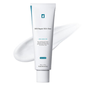 TOSOWOONG SOS Repair CICA Clinic con óxido de zinc para piel protegida.