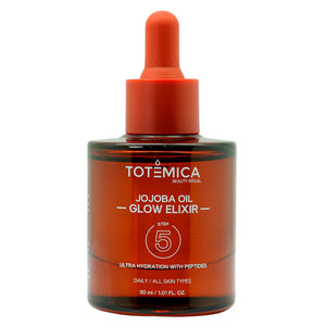 Totemica Aceite Jojoba, botella con cuentagotas para hidratación diaria de la piel