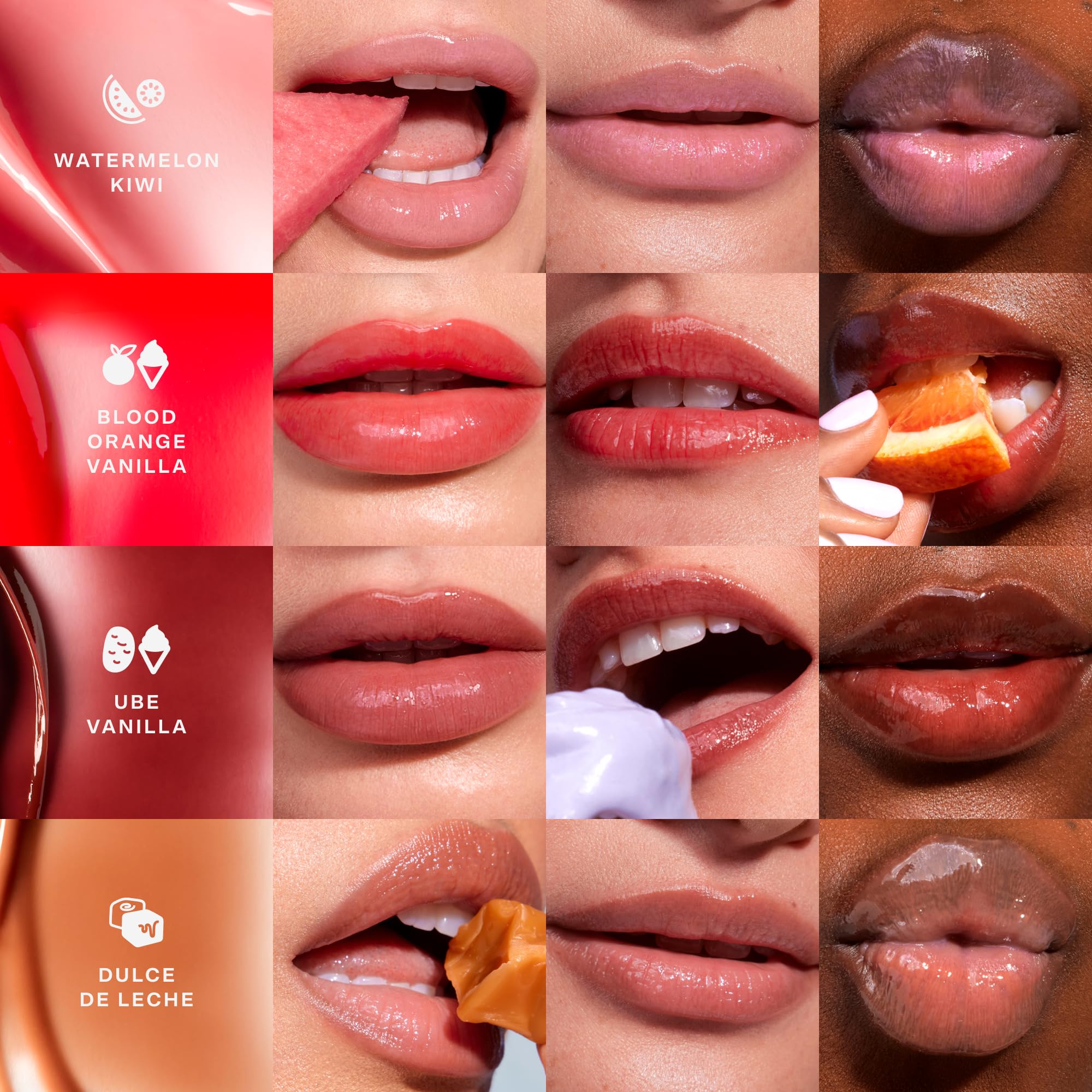 Tower 28 LipSoftie acabado brillante suave sin pegajosidad en labios.