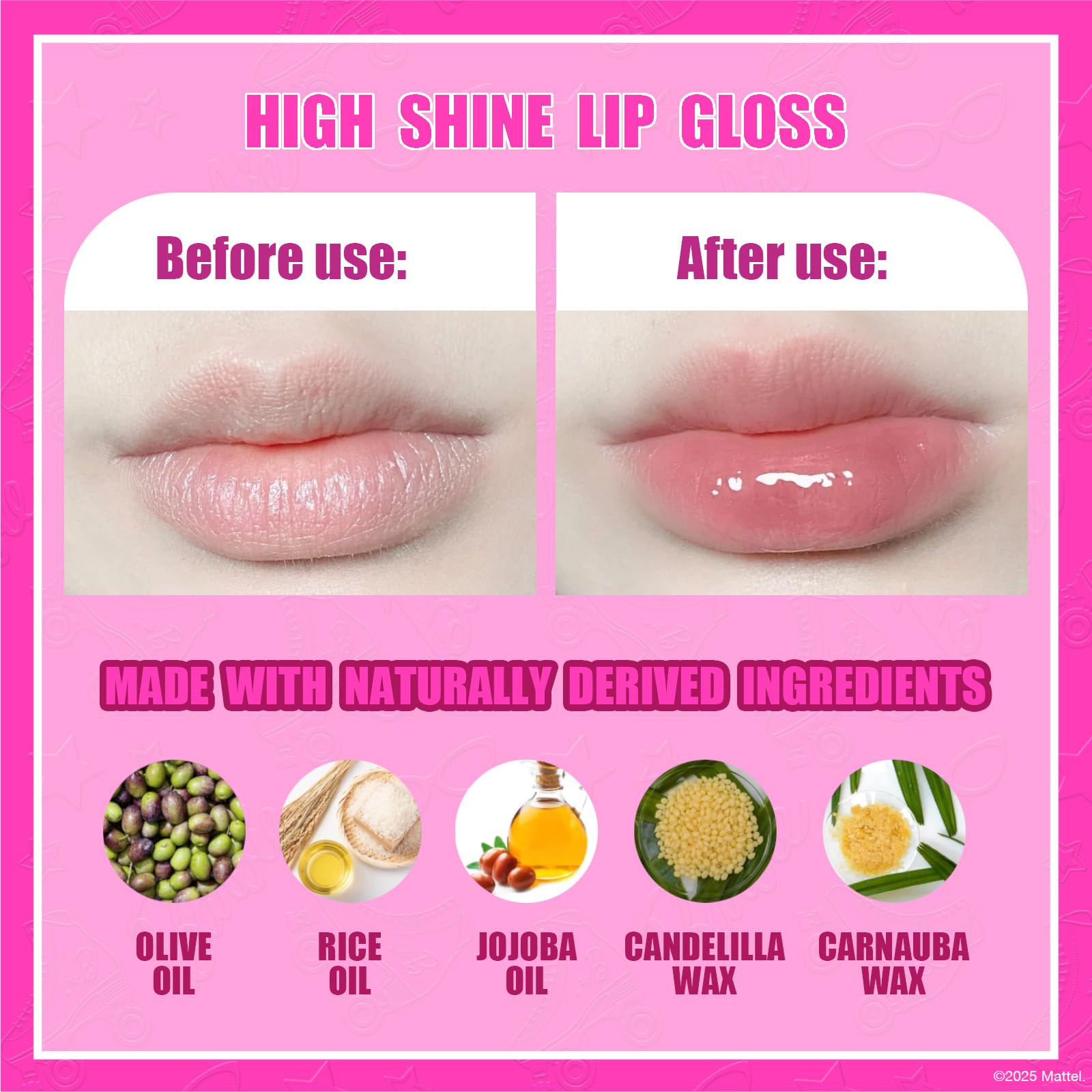 Townley Girl Barbie brillos labiales sabor uva para looks brillantes