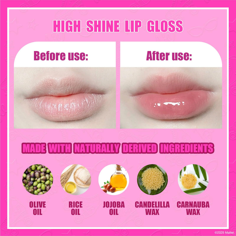Townley Girl Barbie brillos labiales sabor uva para looks brillantes