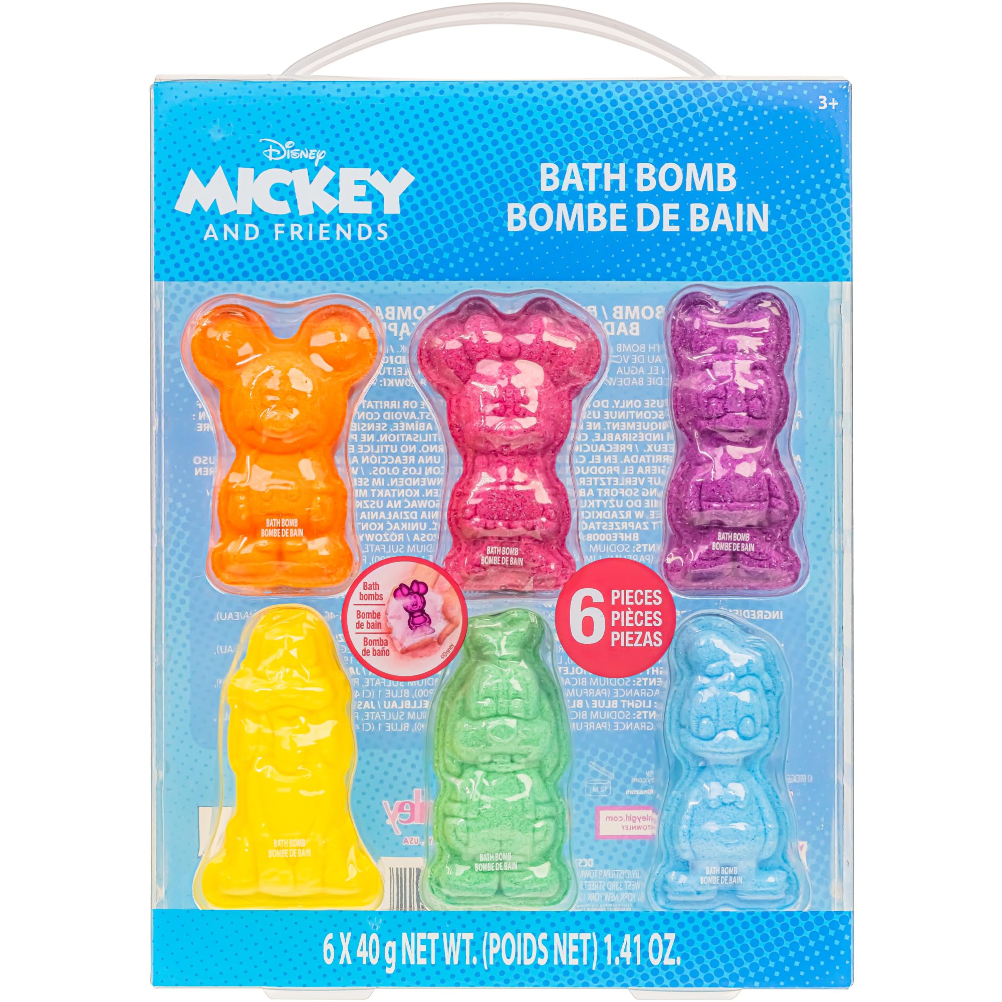 Townley Girl Mickey Daisy bomba de baño con burbujas para la hora del baño divertida