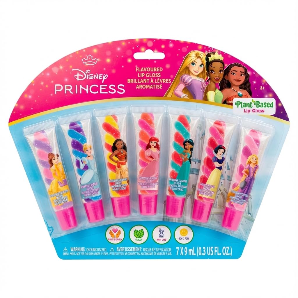 Townley Girl Disney Princess Swirl con colores destellos para labios suaves