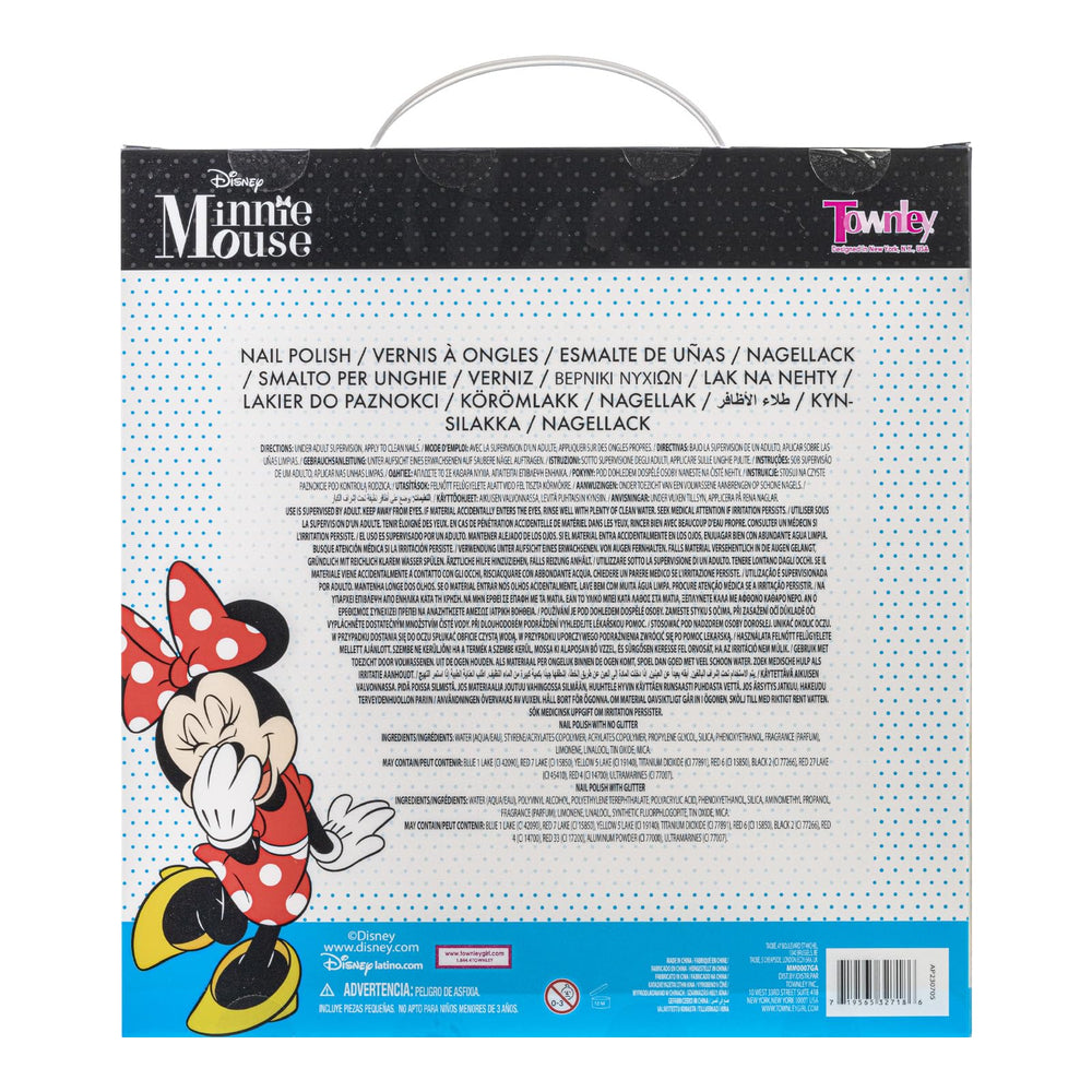 Remoción pelable con Townley Girl Minnie Mouse, uñas listas para nuevos estilos.