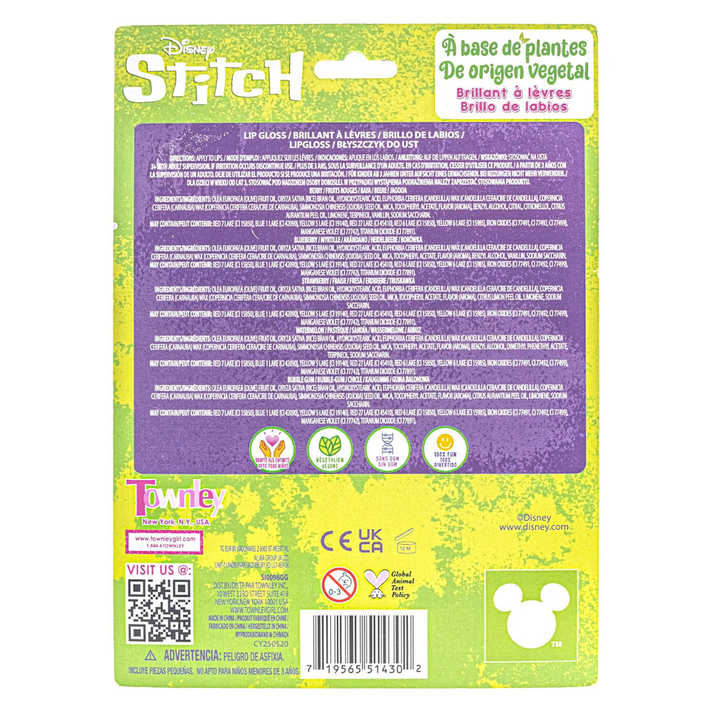 Townley Girl Stitch gloss brillo y sabor para spa o juego.