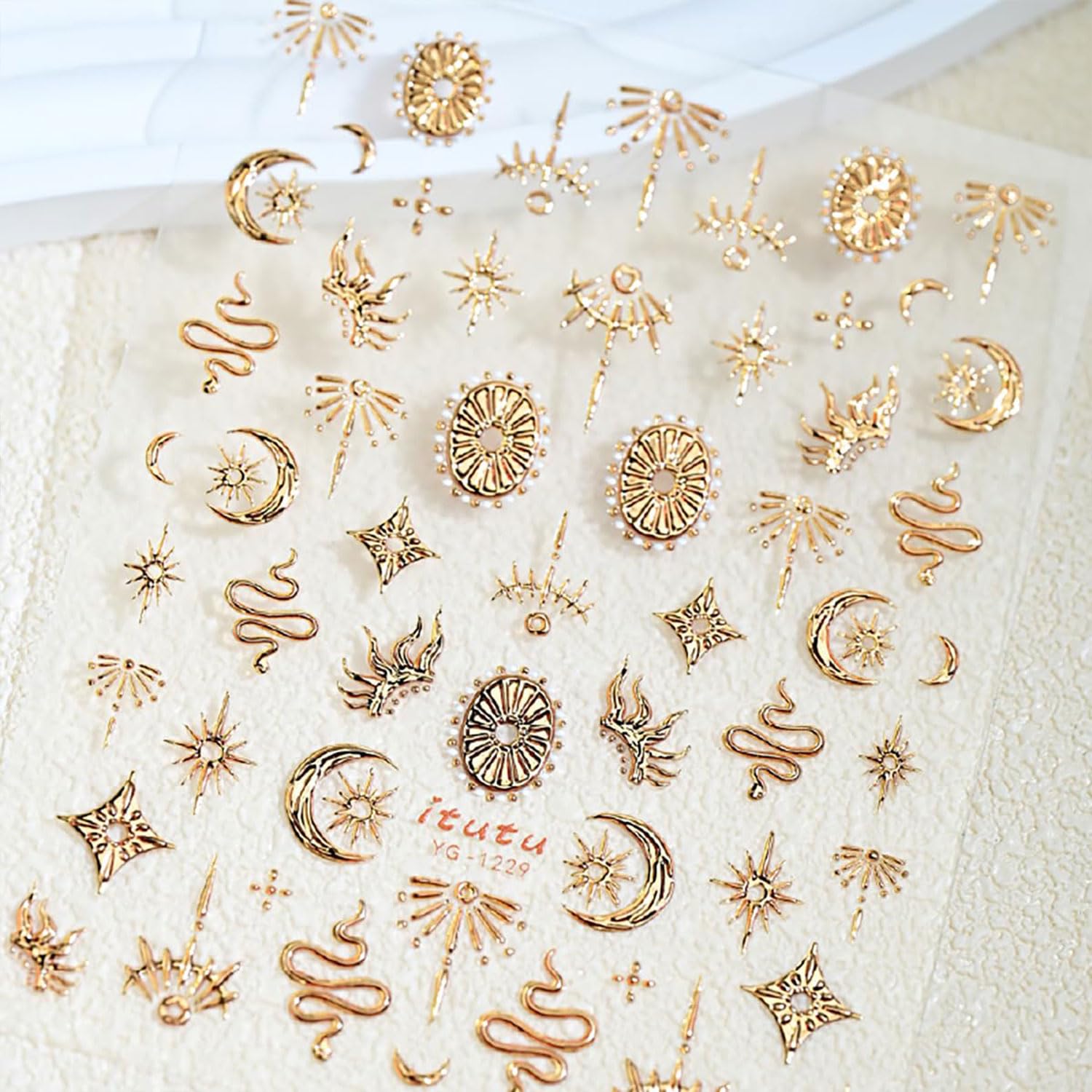 Toypoels adornos oro brillantes para decorar uñas.