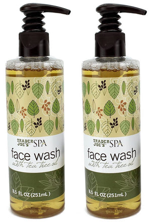 Trader Joe's Spa limpiador facial, pack doble, limpieza suave para piel.