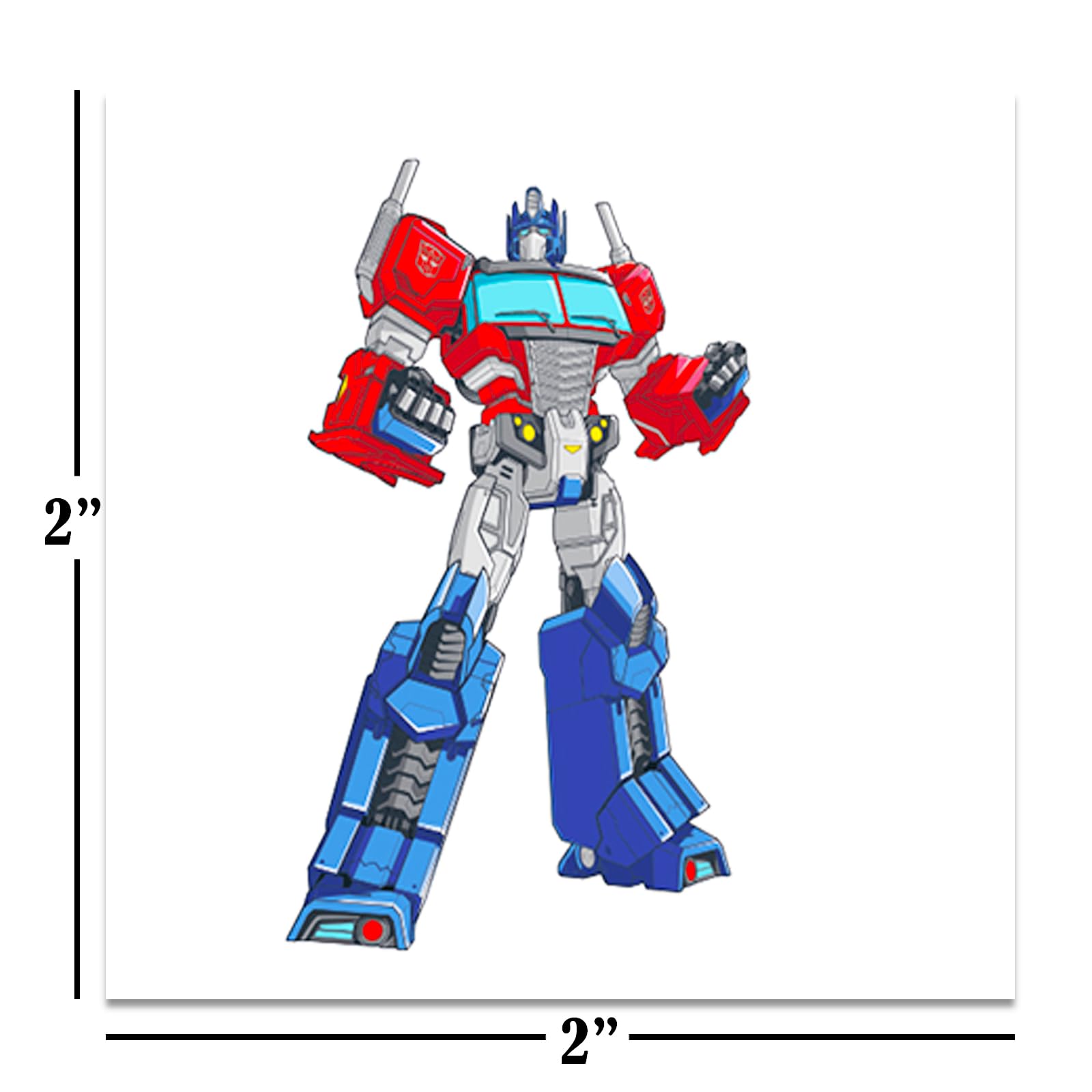 Transformers Bumblebee 2x2 tatuaje temporal, perfecto como recuerdo de fiesta para niños.