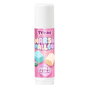 Treat bálsamo labial orgánico de gran tamaño con crema de malvavisco blanco para hidratación intensa