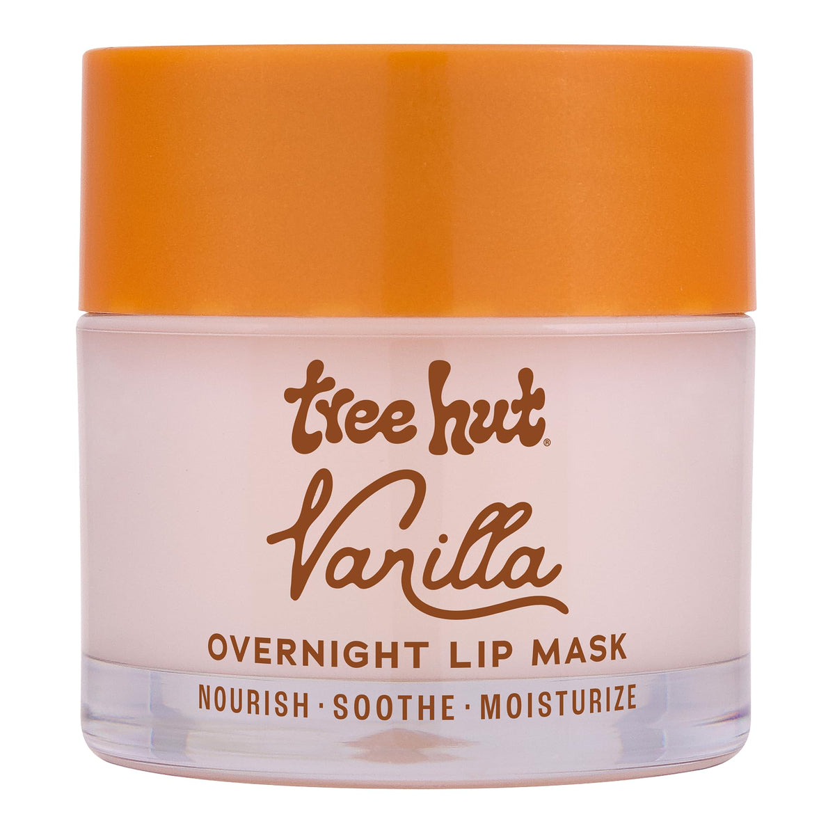 Tree Hut Labios Vanilla Noche: hidratación profunda para labios suaves al despertar.