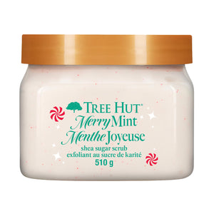 Tree Hut Merry Mint exfoliante azúcar karité para exfoliación suave