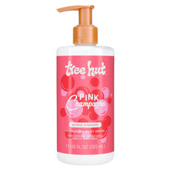 Tree Hut Pink Champagne Hydraglow Serum, botella para hidratación profunda y aroma agradable.