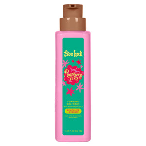 Tree Hut Raspberry Fizz con dispensador, gel espumoso para una ducha suave y refrescante