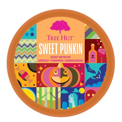Tree Hut Sugar Scrub Sweet Punkin textura exfoliante suave para piel suave.