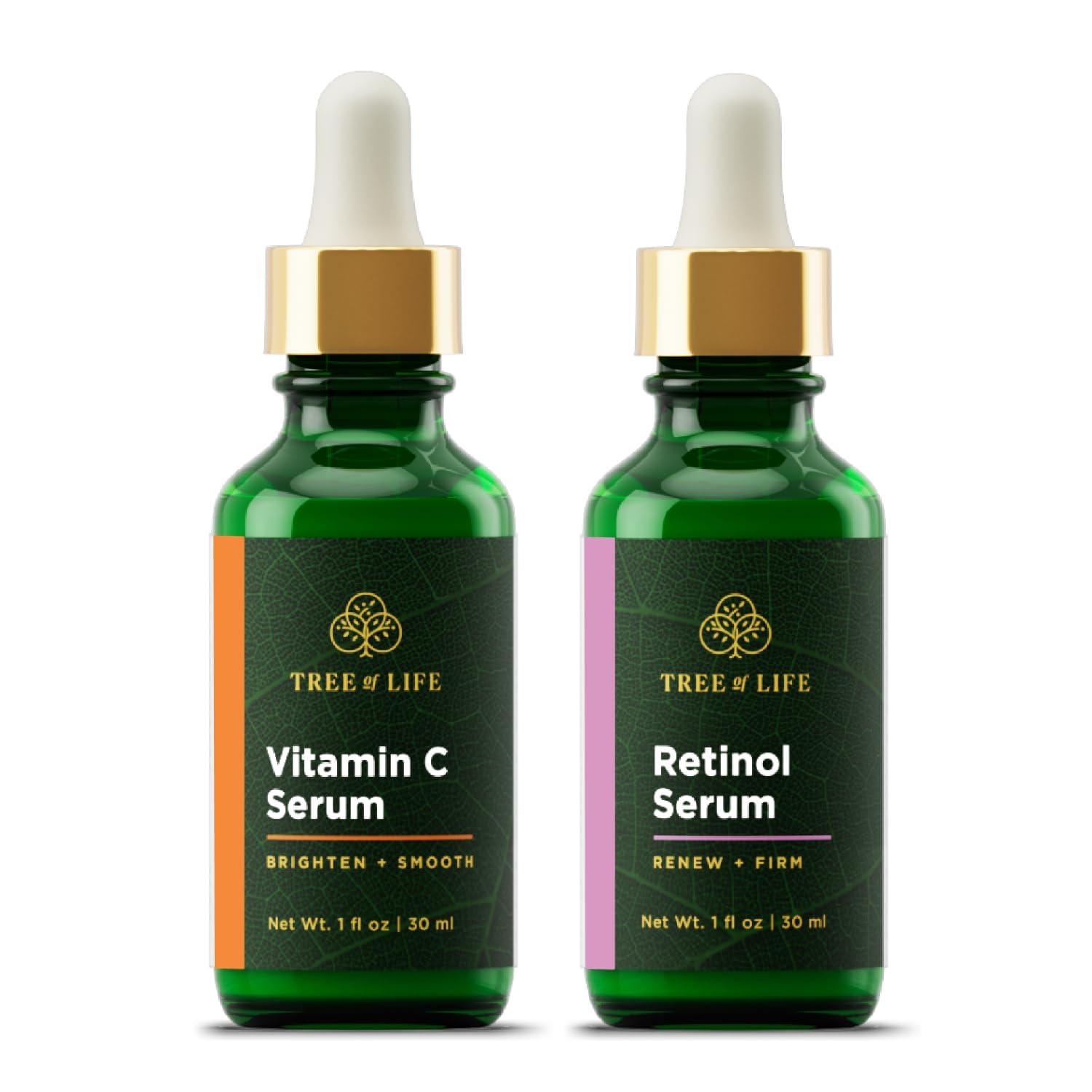 Tree of Life Beauty Vitamina C Serum – botella con aplicador para iluminación de la piel