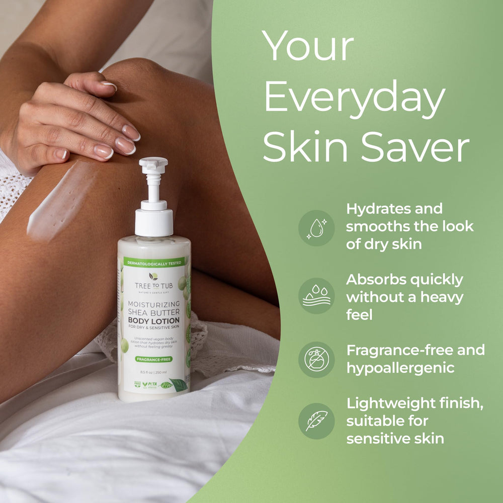 Tree To Tub piel sensible, crema sin fragancia para hidratación suave
