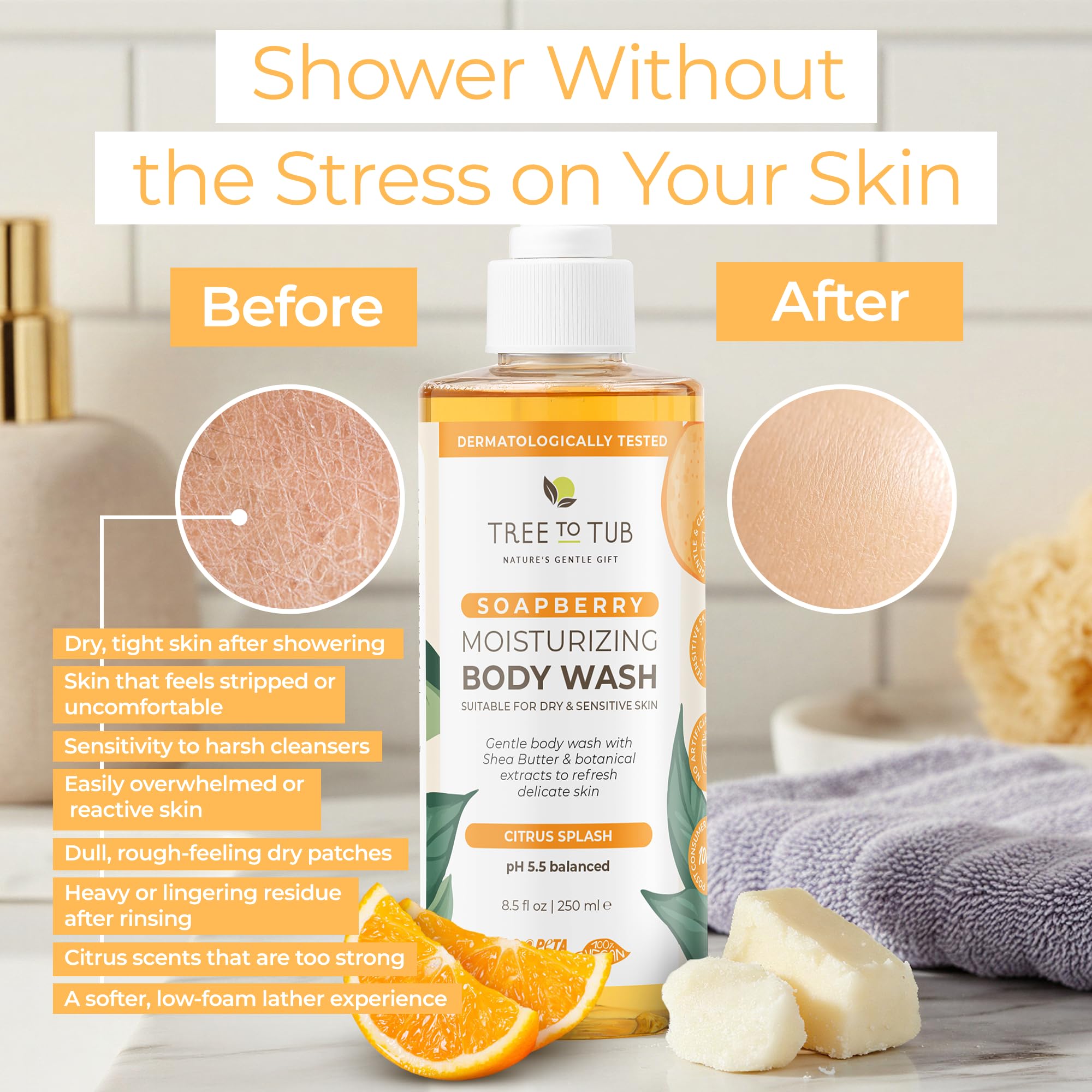 Tree To Tub para piel sensible ofrece limpieza suave