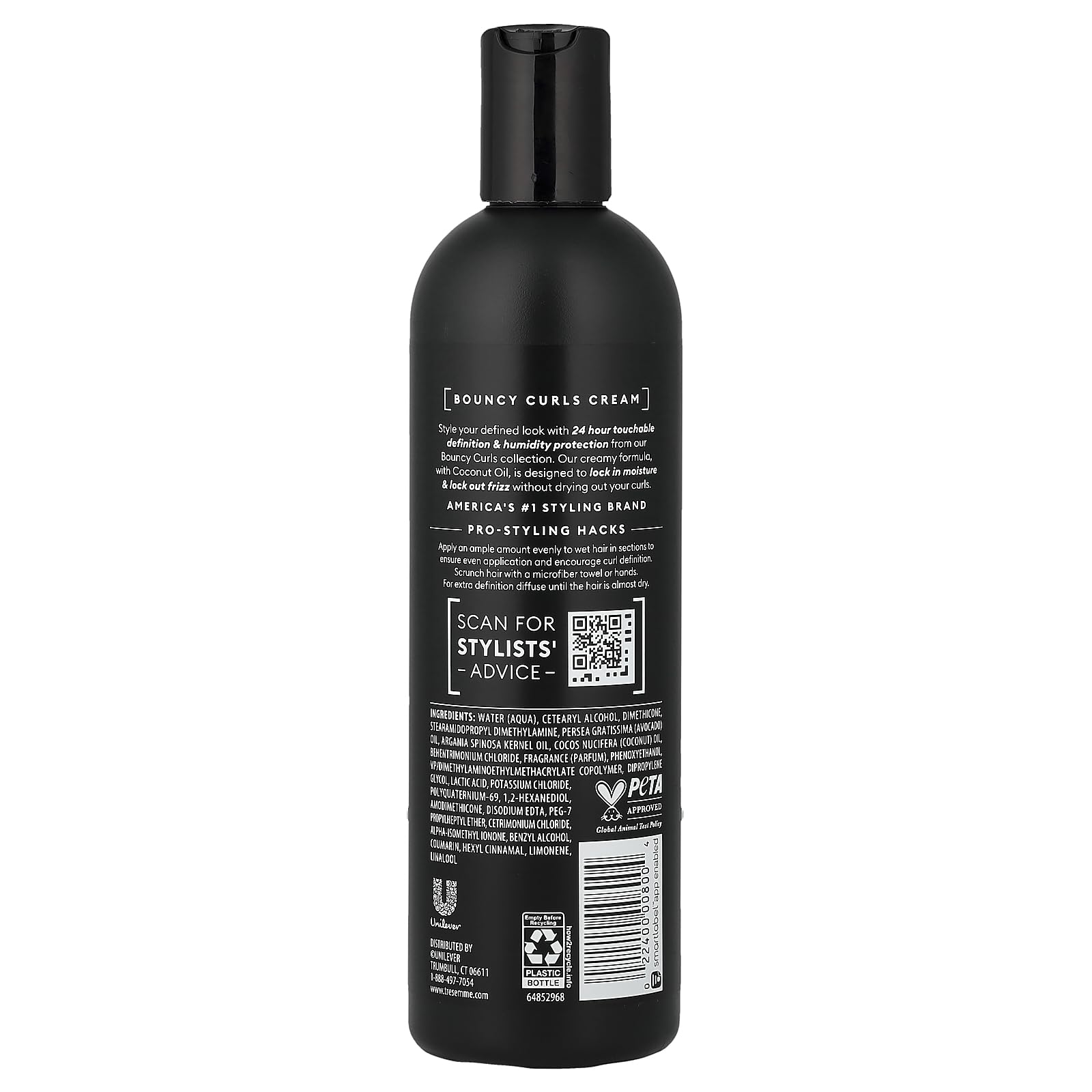 TRESemmé Bouncy Curls Cream ofrece definición suave y rizos controlados