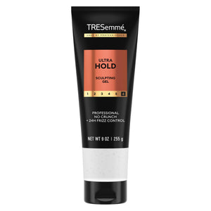 TRESemmé gel ultra fijación 24h para peinados definidos.