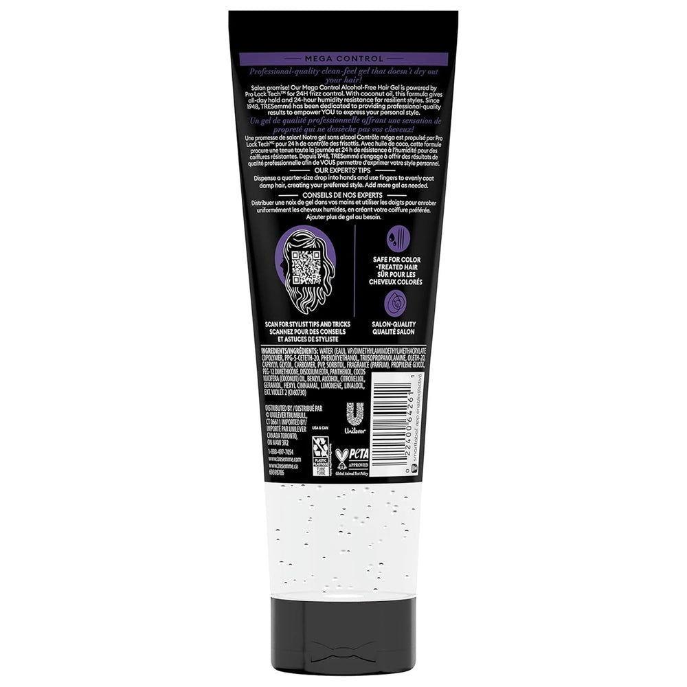 TRESemmé Mega Sculpt Gel aplicación en el cabello para control del peinado.