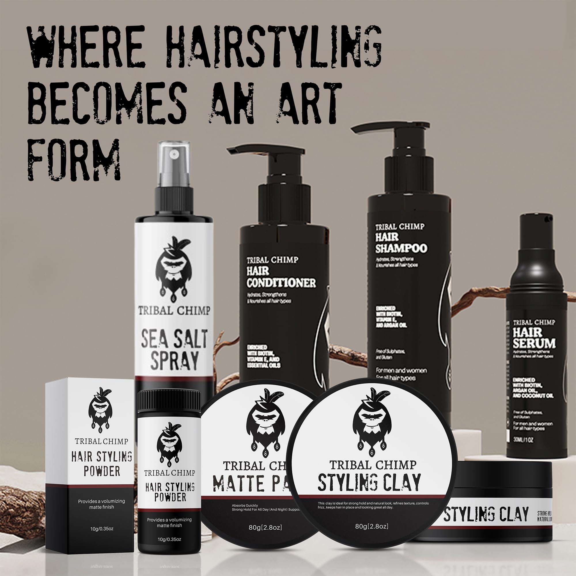 Tribal Chimp Crueldad cero, opción ética para estilizar el cabello.