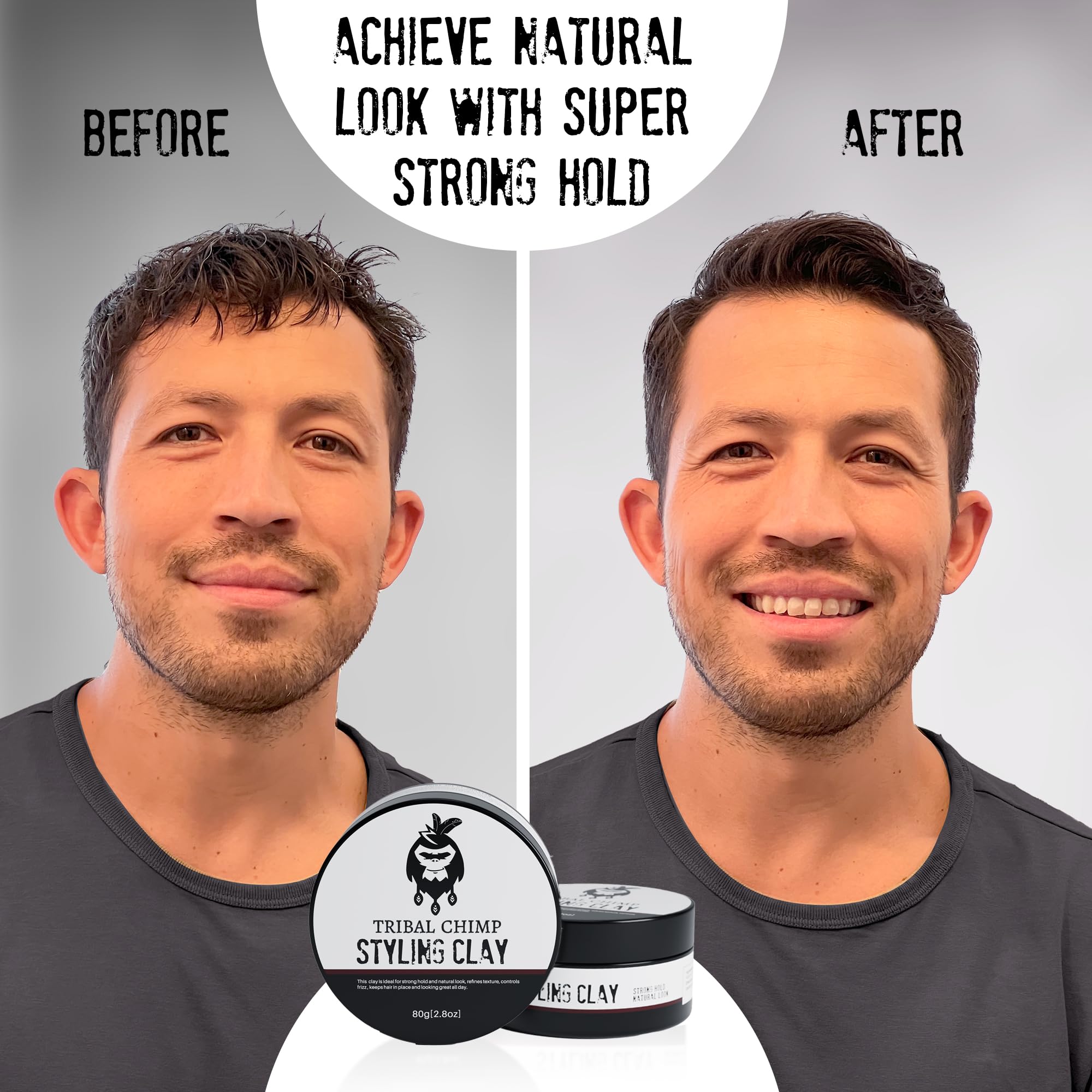 Tribal Chimp fijación fuerte para estilos duraderos en todo tipo de cabello.