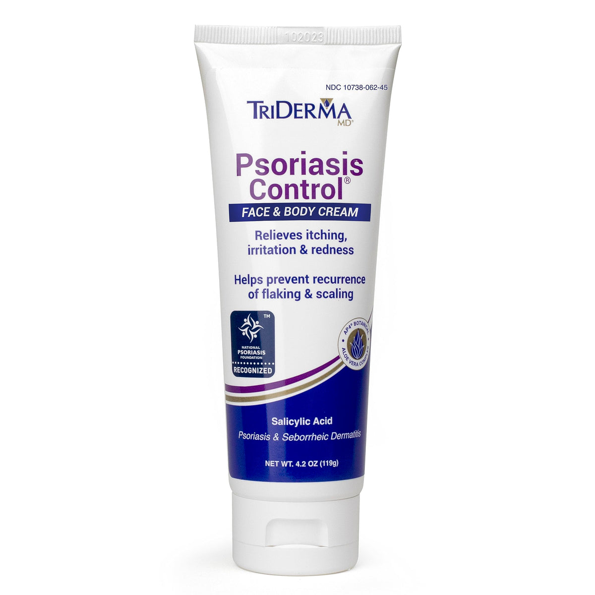 TriDerma Crema psoriasis control para cara y cuerpo, uso diario.