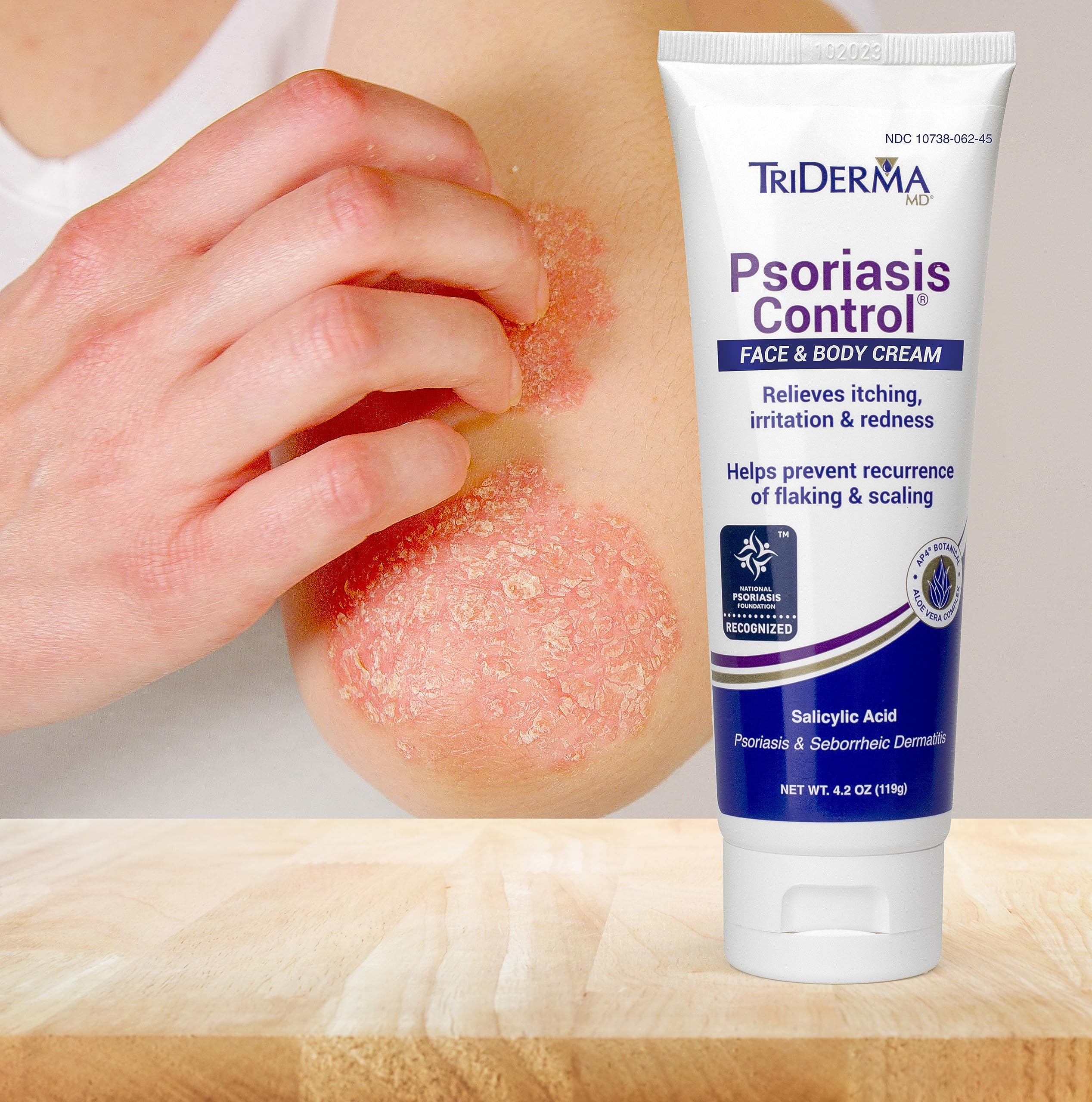 TriDerma Cuidado de piel irritada tras el baño.