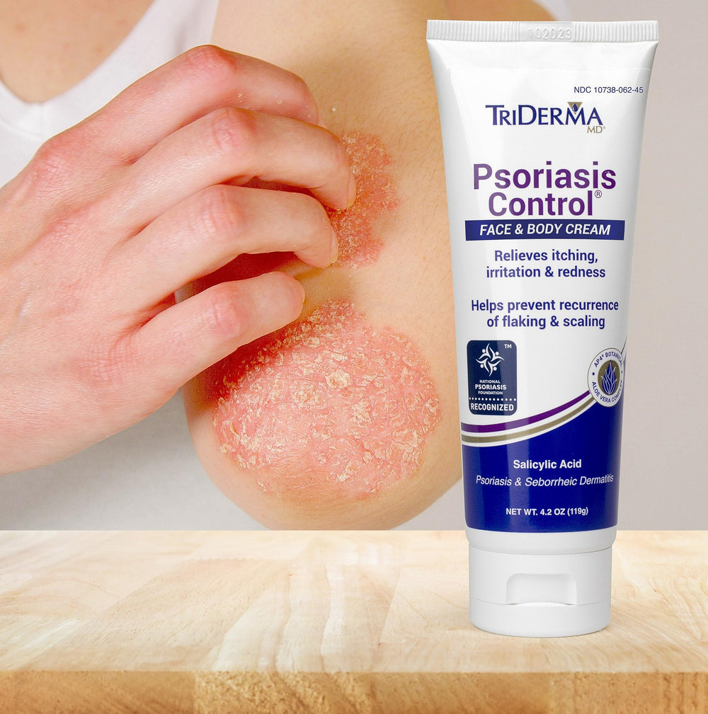 TriDerma Cuidado de piel irritada tras el baño.